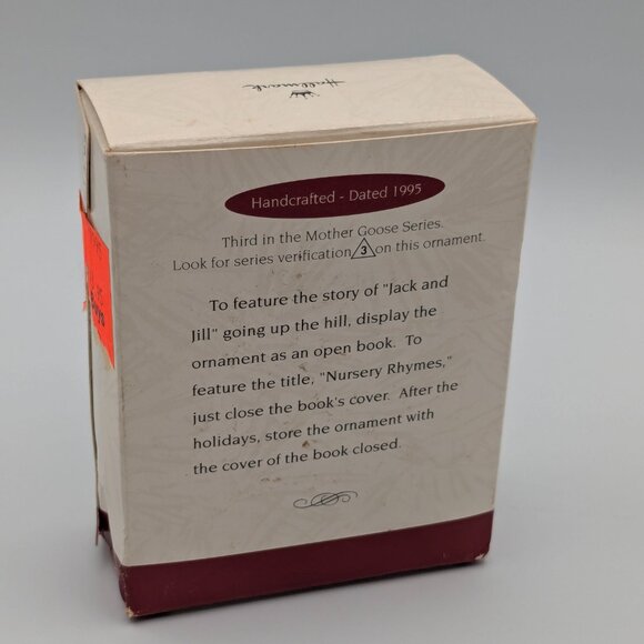 Hallmark Keepsake Jack and Jill Mother Goose 1995 NEW 3rd in Mother Goose Series - Picture 10 of 12